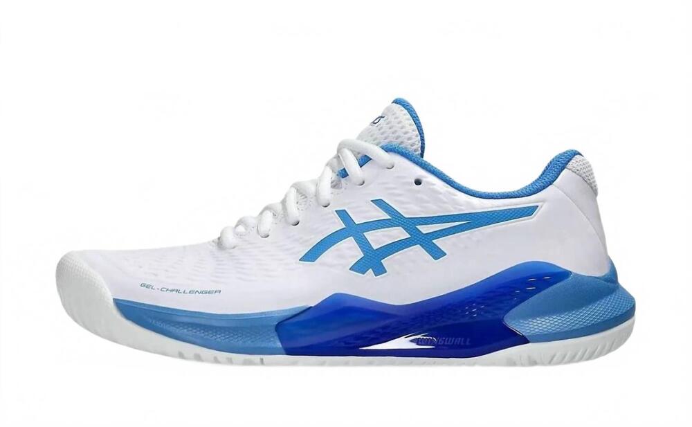 NEW ASICS women's gel challenger 14 shoe in white/coast blue